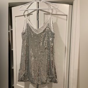 Silver Sequin Dress